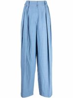 Stella McCartney pantalon de tailleur à taille haute - Bleu - thumbnail