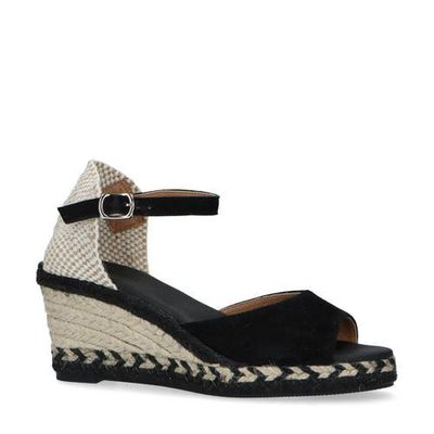 Manfield suède sleehakken zwart Manfield suède sleehakken zwart