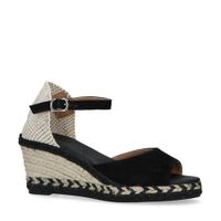 Manfield suède sleehakken zwart - thumbnail