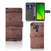 Motorola Moto G7 Power | Book Style Case | Old Wood
