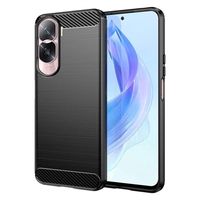 Honor 90 Lite/X50i Geborsteld TPU Hoesje - Koolstofvezel - Zwart - thumbnail