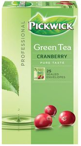 Pickwick thee, groene thee Cranberry, pak van 25 zakjes