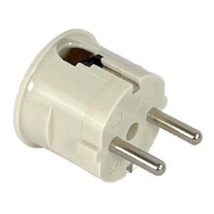 Randaarde stekker haaks bakeliet MK wit - 6140594