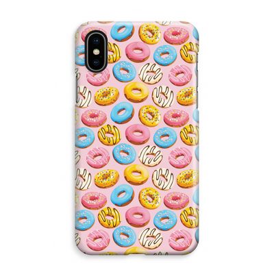 Pink donuts: iPhone XS Max Volledig Geprint Hoesje