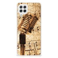 Samsung Galaxy A22 4G | M22 | Siliconen hoesje | met foto Bladmuziek