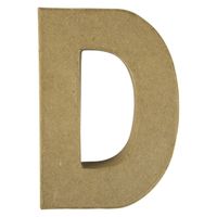 Beschilderbare letter D van papier mache   - - thumbnail