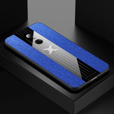 Voor Xiaomi Redmi 5 plus XINLI stiksels doek textuur schokbestendige TPU beschermhoes (blauw)