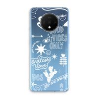 Good vibes: OnePlus 7T Transparant Hoesje Good vibes: OnePlus 7T Transparant Hoesje