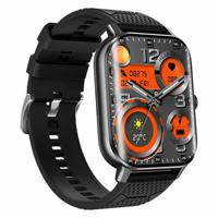 F12 2,02-inch gebogen scherm Smart horloge met encoder Bluetooth bellen Smart armband met gezondheidsmonitoring - Zwart - thumbnail