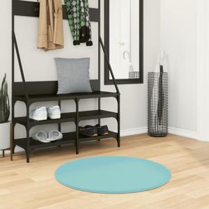 VidaXL Vloerkleed oviedo laagpolig ø 80 cm groen