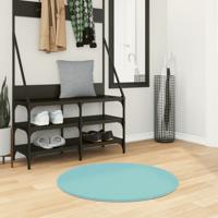 VidaXL Vloerkleed oviedo laagpolig ø 80 cm groen