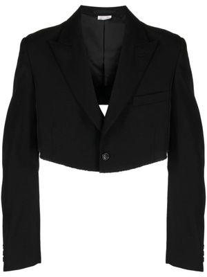 Comme des Garçons Homme Plus blazer crop à design matelassé - Noir