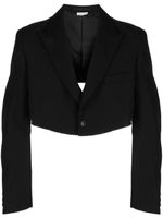 Comme des Garçons Homme Plus blazer crop à design matelassé - Noir