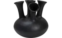 Vaas tulp metaal d30h30cm zwart