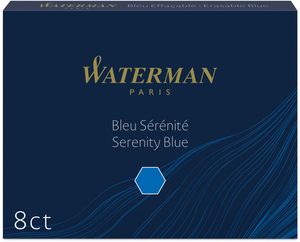 Waterman inktpatronen Standard blauw Florida, pak van 8 stuks