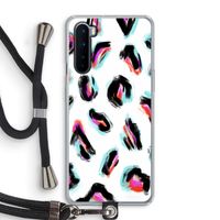 Cheetah color: OnePlus Nord Transparant Hoesje met koord Cheetah color: OnePlus Nord Transparant Hoesje met koord