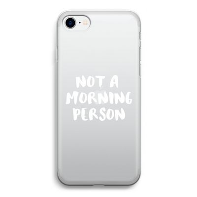Morning person: iPhone SE 2020 Transparant Hoesje