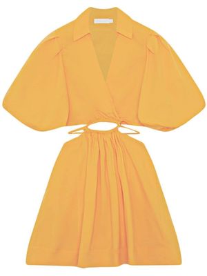 Simkhai robe courte Aulora à découpes - Jaune