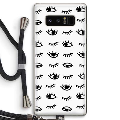 Eye pattern #2: Samsung Galaxy Note 8 Transparant Hoesje met koord