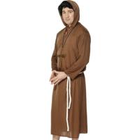 Monnik kostuum - bruin - heren - priester gewaad - polyester - verkleedkleding