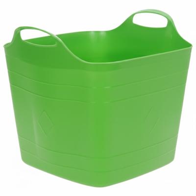 Excellent houseware Flexibele kuip / emmer - groen - 25 l - kunststof - 40 x 35 cm