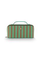 Pip Studio Pip Studio Cyrille Cosmetic Bag Medium Stripe Green 23.5x11x5x22cm