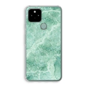 Groen marmer: Google Pixel 5 Transparant Hoesje