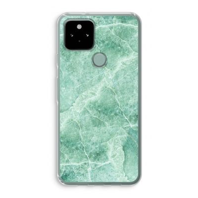 Groen marmer: Google Pixel 5 Transparant Hoesje