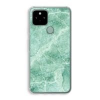 Groen marmer: Google Pixel 5 Transparant Hoesje