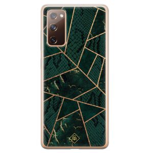 Samsung Galaxy S20 FE siliconen hoesje - Abstract groen