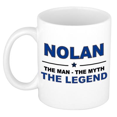 Nolan cadeau mok - man myth legend - naam koffiemok - 300 ml - collega - vaderdag