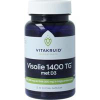 Vitakruid Visolie 1400 + D3 triglyceriden EPA 40% DHA 30%