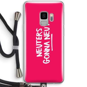 Neuters (roze): Samsung Galaxy S9 Transparant Hoesje met koord