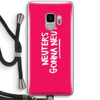 Neuters (roze): Samsung Galaxy S9 Transparant Hoesje met koord