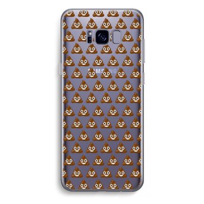 Poop emoji: Samsung Galaxy S8 Plus Transparant Hoesje