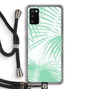 Palmbladeren: Samsung Galaxy A41 Transparant Hoesje met koord