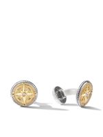 David Yurman boutons de manchette Maritime Compass en or 18ct et argent sterling pavés de diamants (16 mm) - thumbnail