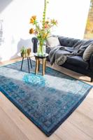 Louis de Poortere - 8255 Fading World Medallion Grey Turquoise - 280x390 cm Vintage Vloerkleed