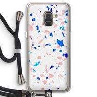 Terrazzo N°6: Samsung Galaxy A8 (2018) Transparant Hoesje met koord