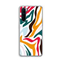 Colored Zebra: OnePlus Nord Transparant Hoesje - thumbnail