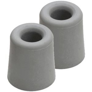 5x stuks deurstopper / deurbuffer rubber grijs 2,4 x 3 cm