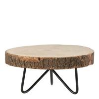 Mica Decorations Pia Boomstam Bijzettafel - Ø29 cm - Lichtbruin