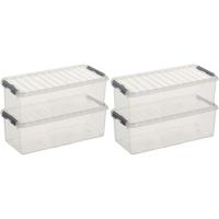 Sunware q-line opberg box/opbergdoos - 10x - 9.5 liter - 48 x 19 x 15 cm - kunststof