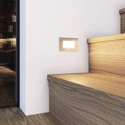 Dillon LED Inbouw wandlamp RVS - 3 Watt 340 Lumen - 3000K warm wit - IP54 - Wand Inbouwspot rechthoek - Tunverlichting - trapverlichting Dillon LED Inbouw wandlamp RVS - 3 Watt 340 Lumen - 3000K warm wit - IP54 - Wand Inbouwspot rechthoek - Tunverlichting - trapverlichting