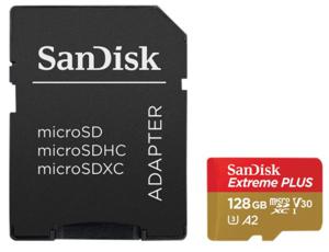 SanDisk Extreme Plus microSDXC 128 GB + SD adapter 200 MB/s 90 MB/s