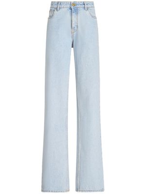 ETRO jean droit à logo brodé - Bleu