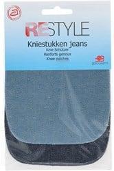 Restyle Kniestukken Jeans 10 cm x 9 cm Opstrijkbaar (2 stuks)