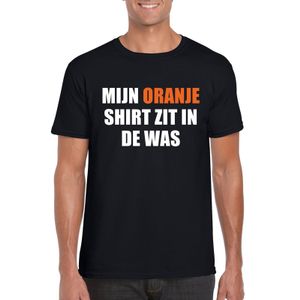 Mijn oranje t-shirt zit in de was t-shirt zwart heren 2XL  -