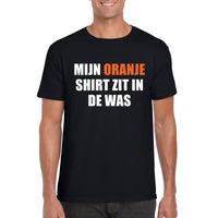 Mijn oranje t-shirt zit in de was t-shirt zwart heren 2XL  - - thumbnail