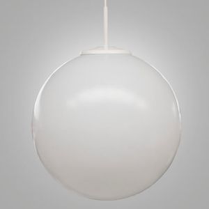 Pendelarmatuur Bol van polyethyleen pendel wit diameter 500mm E27 13015